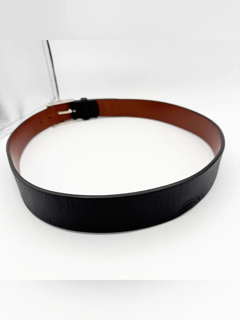 Shinola Black Leather Belt
